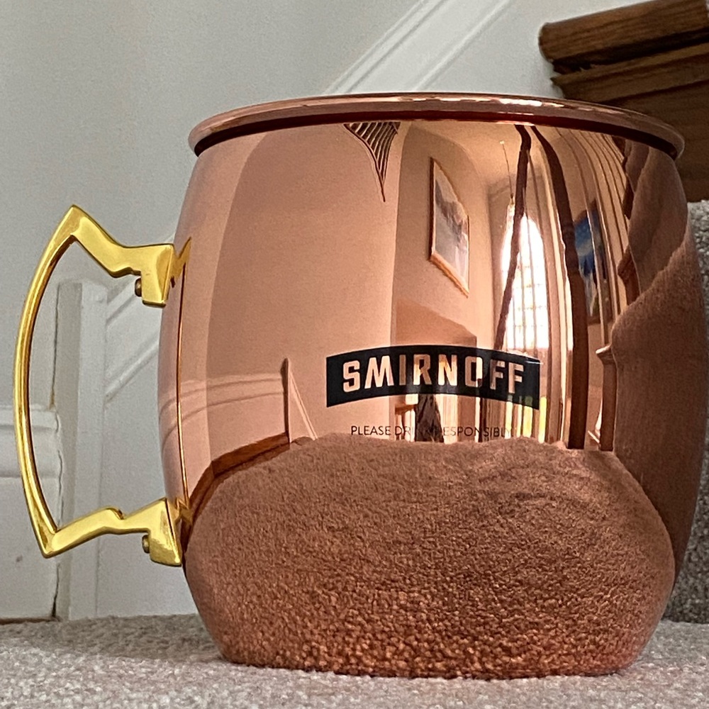 Smirnoff Vodka Jumbo Copper / Stainless Steel Mule Mug | Holds 1 Gallon